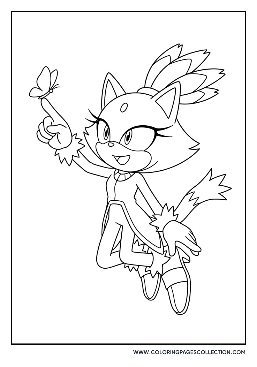 Blaze Catching a Butterfly
