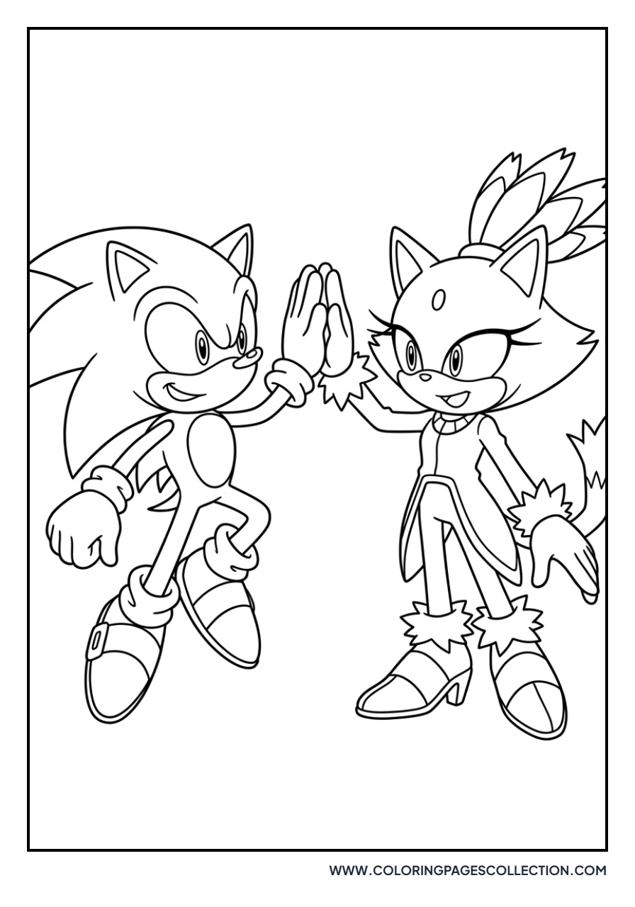 Blaze High Five Sonic