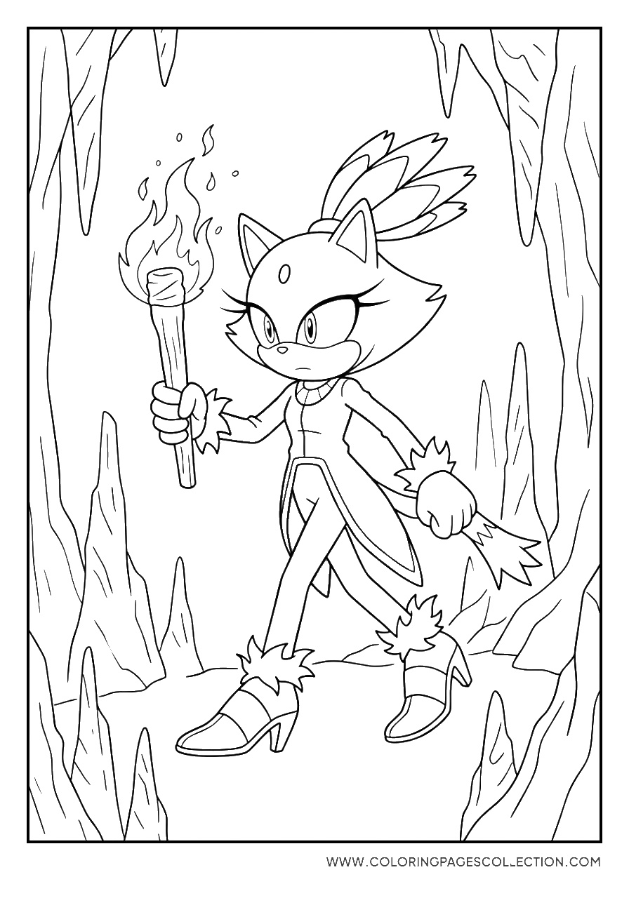 Blaze Holding a Torch