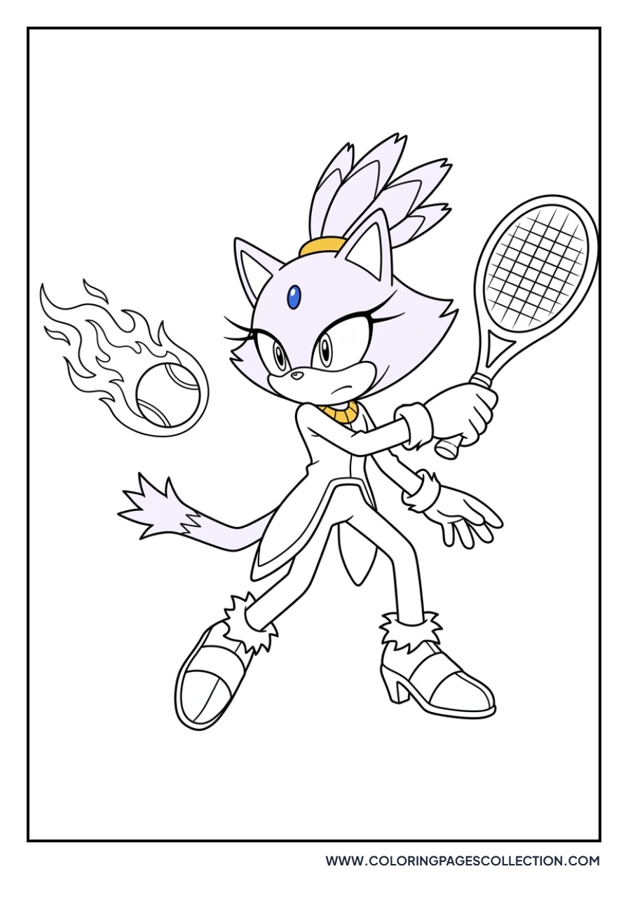 Blaze Playing Tennis