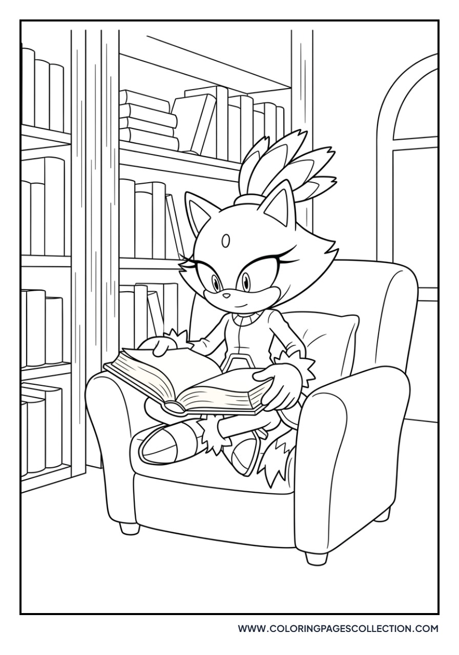 Blaze Reading a Book