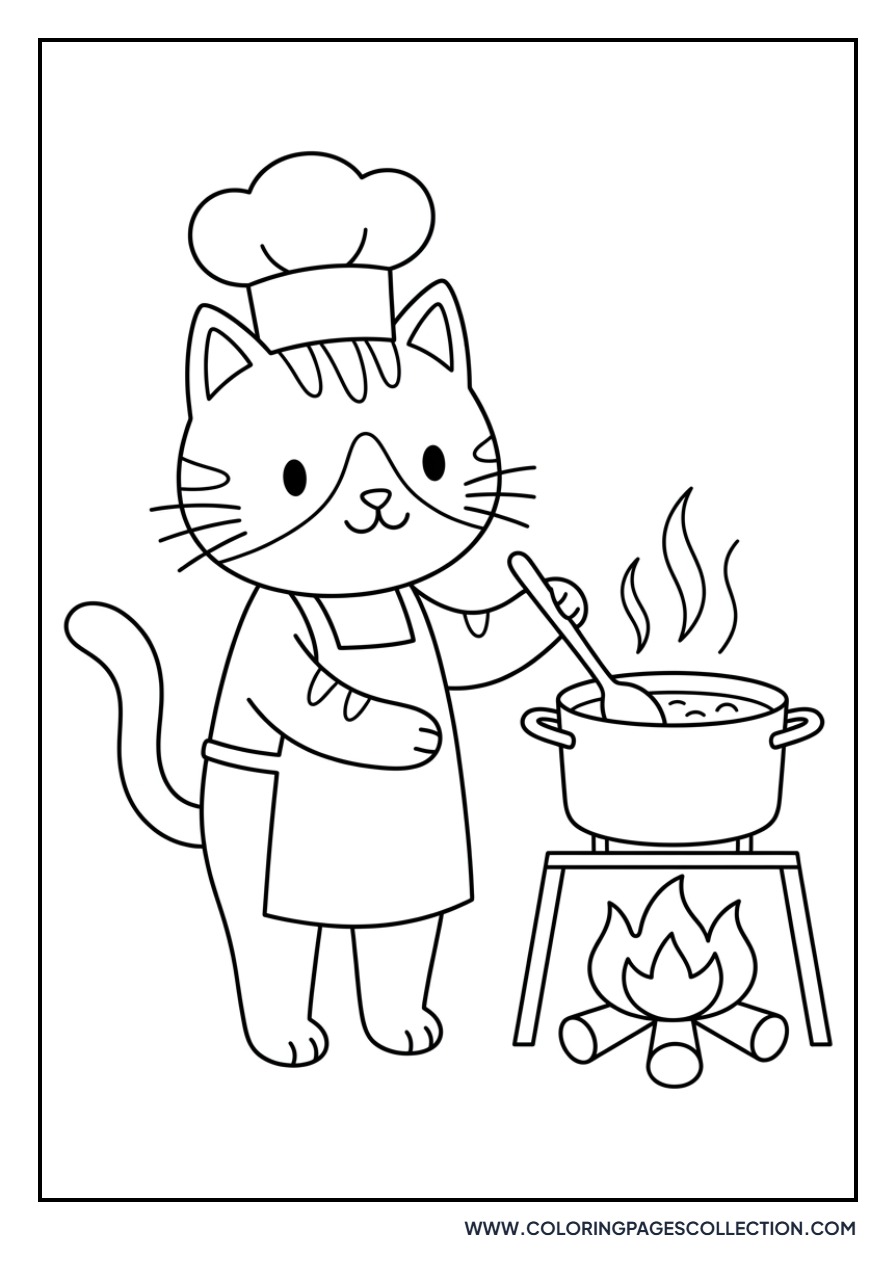 Blaze the Cat Cooking