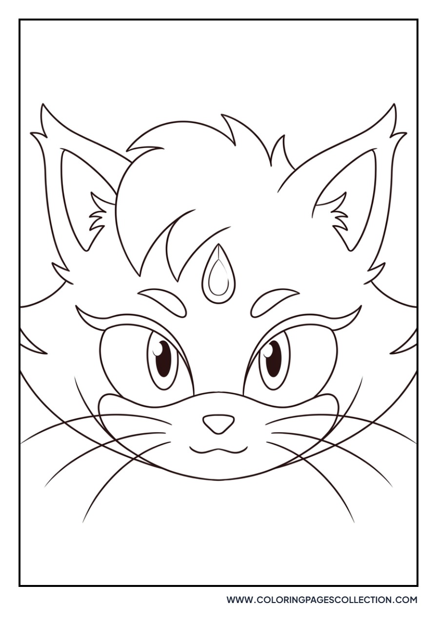 Blaze the Cat Face Close-up