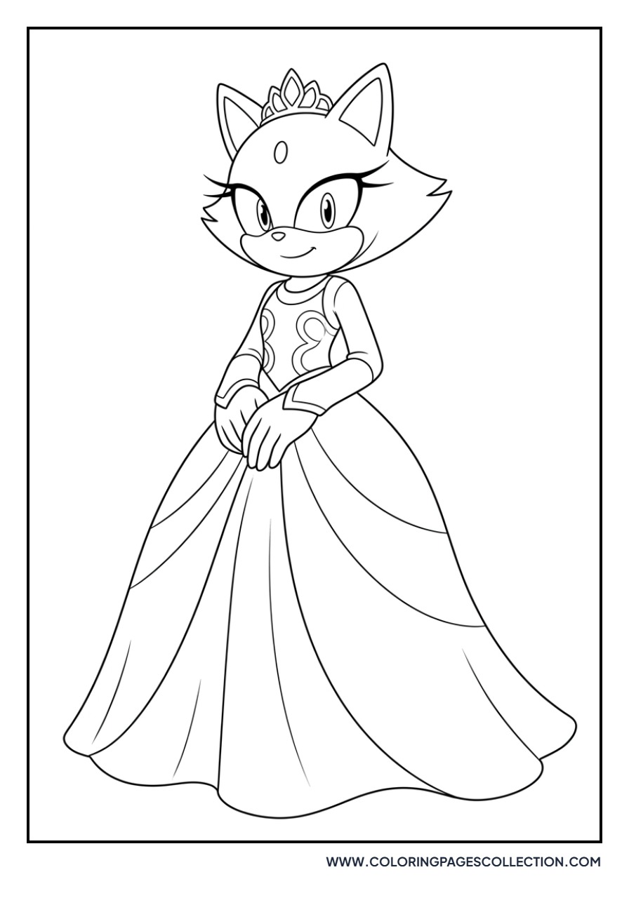 Blaze the Cat Royal Gown
