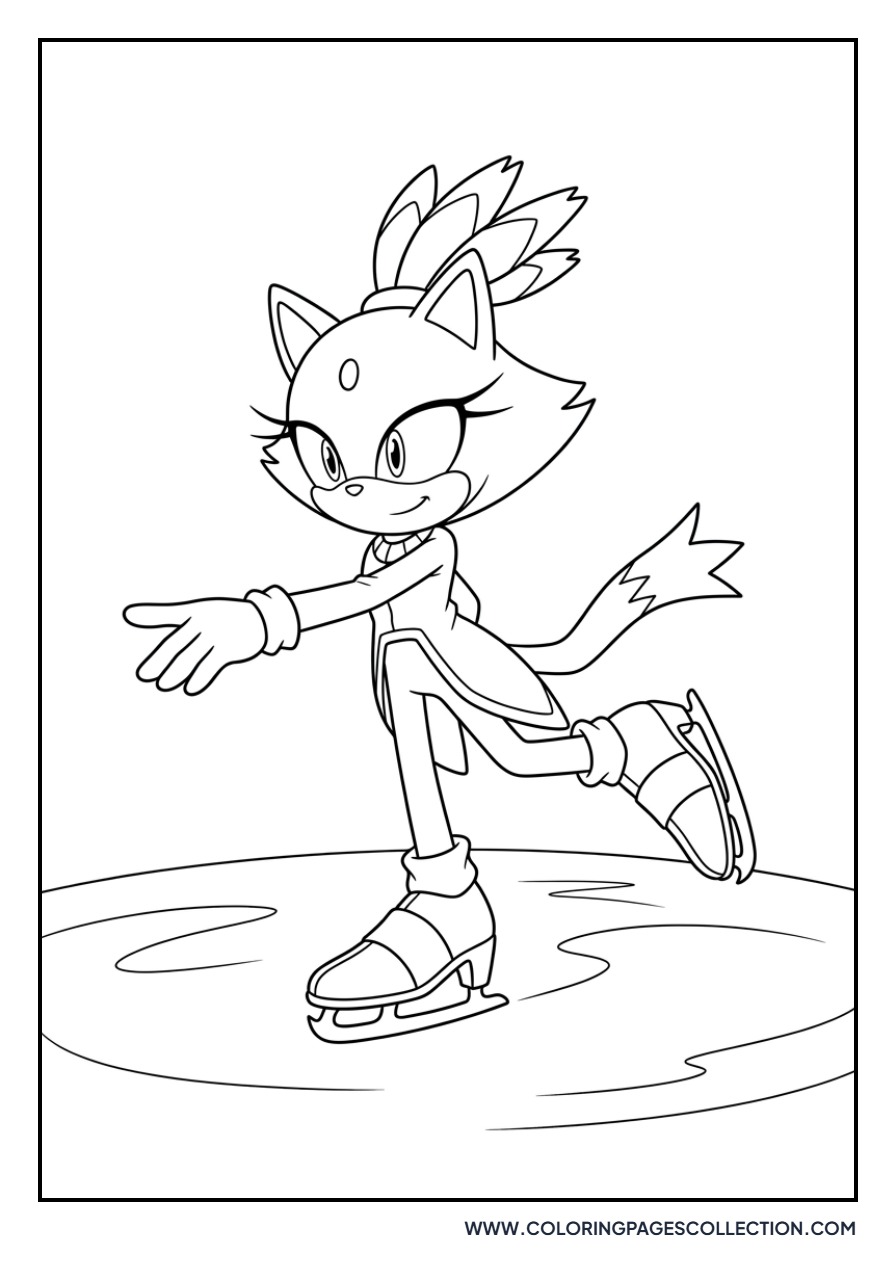 Blaze the Cat Skating