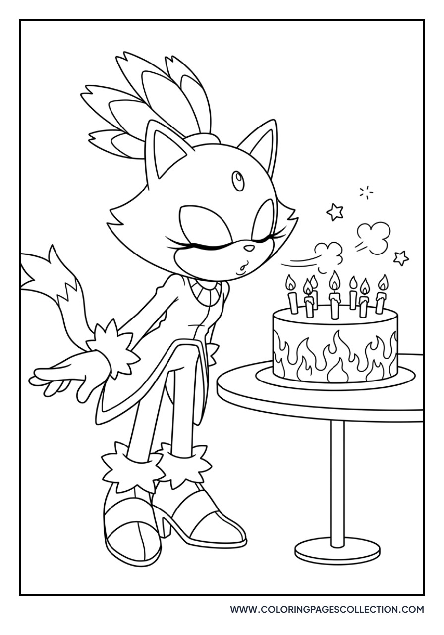 Blaze with a Birthday Cake