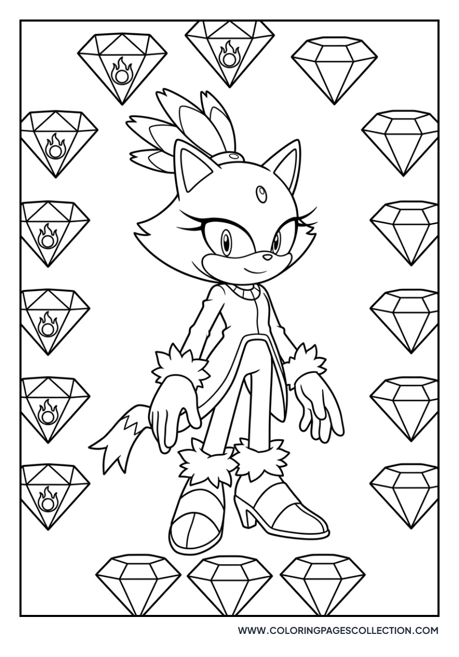 Blaze with Chaos Emeralds