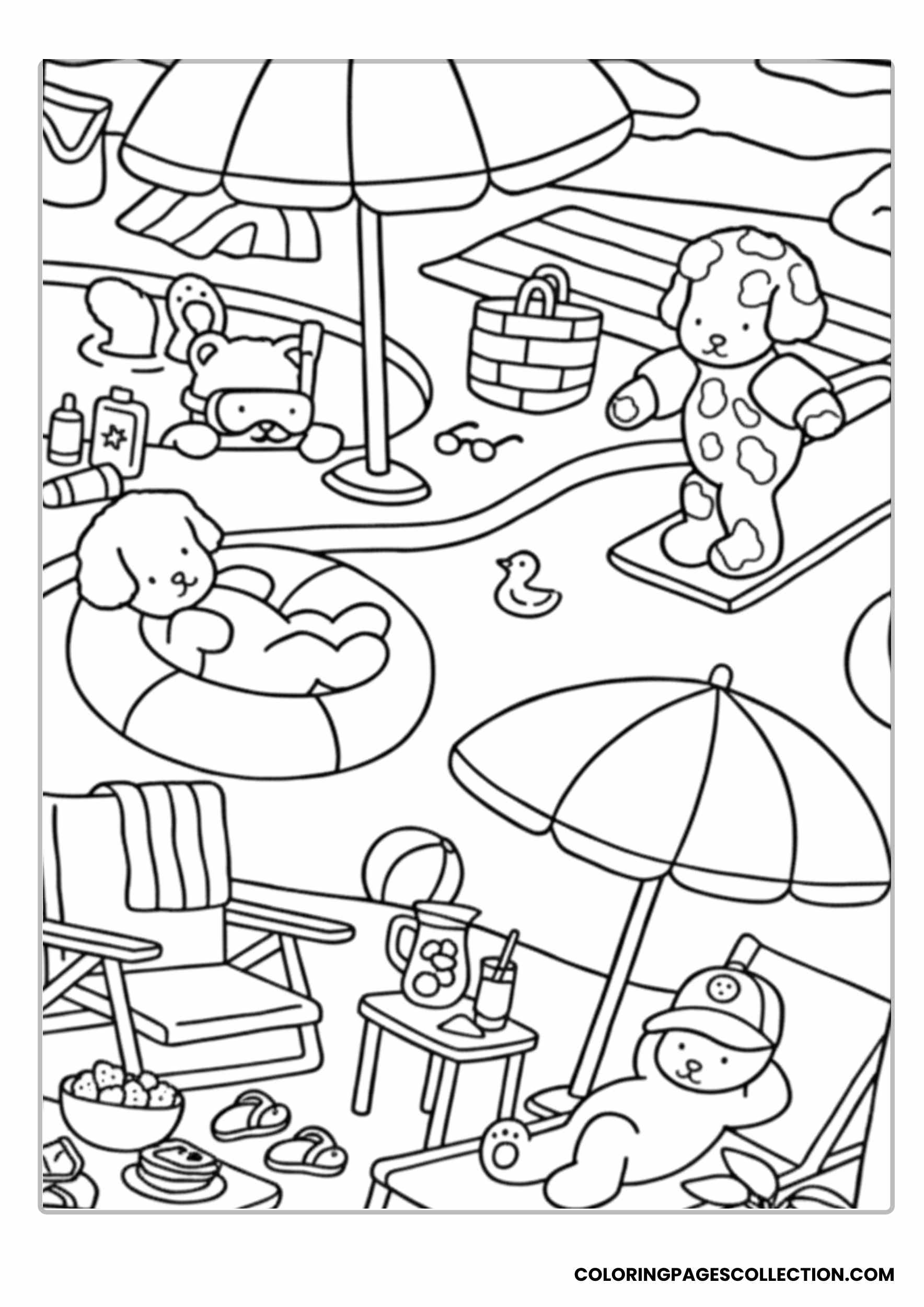 Bobbie’s Busy Seaside Day Coloring Sheet