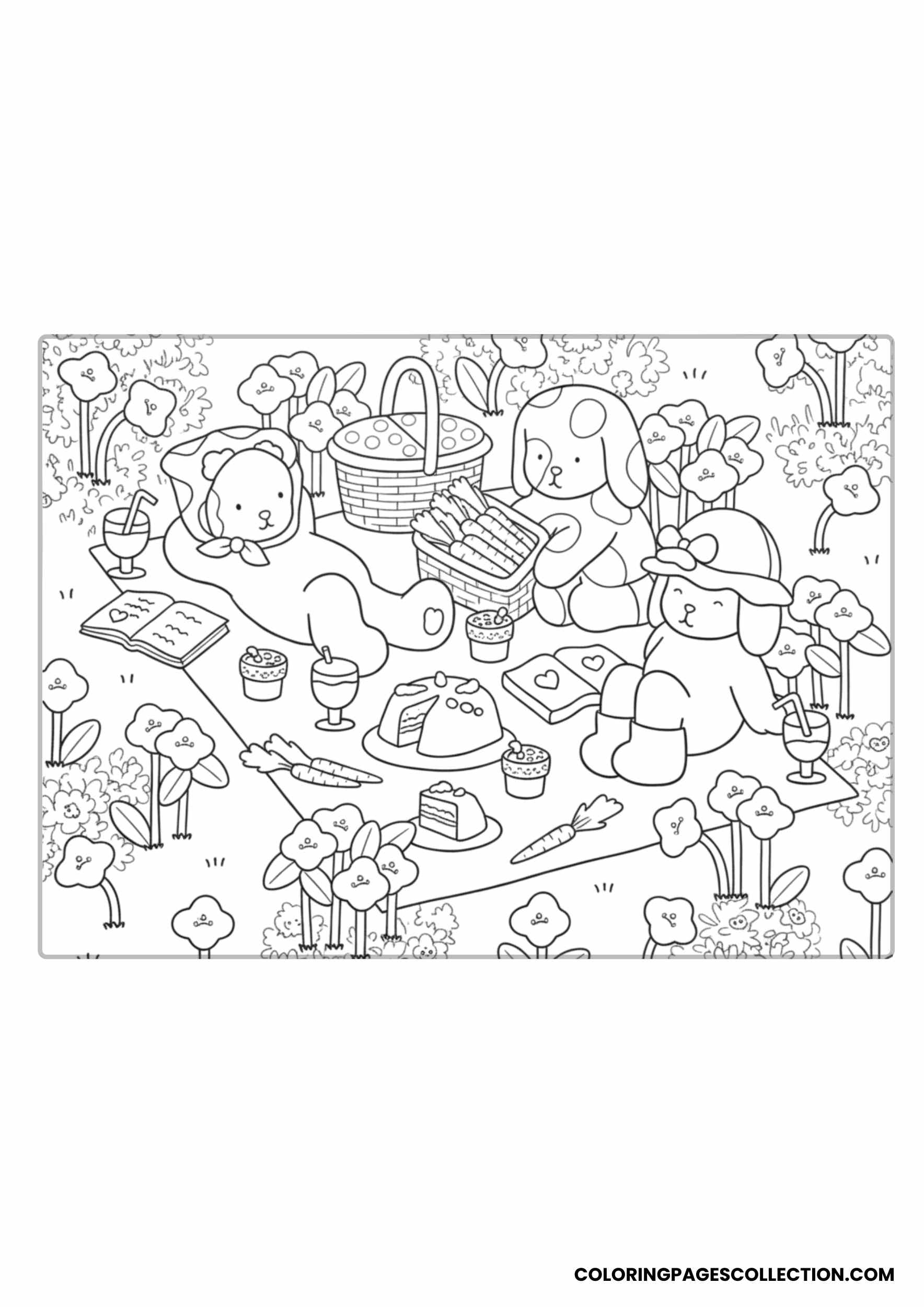 A Big Crowd of Tiny Cuties Coloring Sheet
