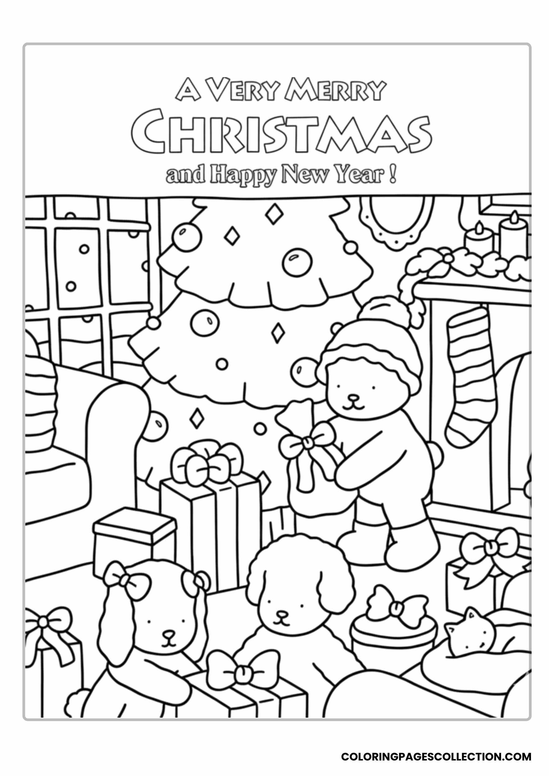 Bobbie’s Magical Christmas Street Coloring Sheet
