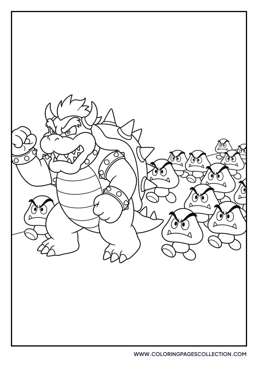 Bowser and Goombas