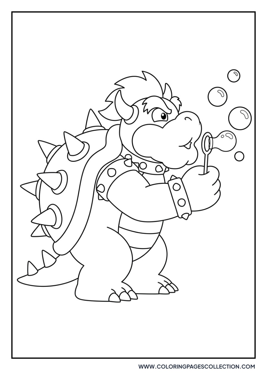 Bowser Blowing Bubbles