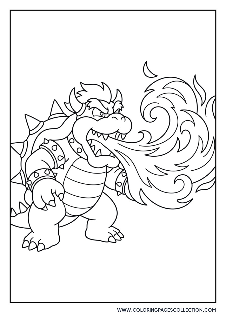 Bowser Breathing Fire