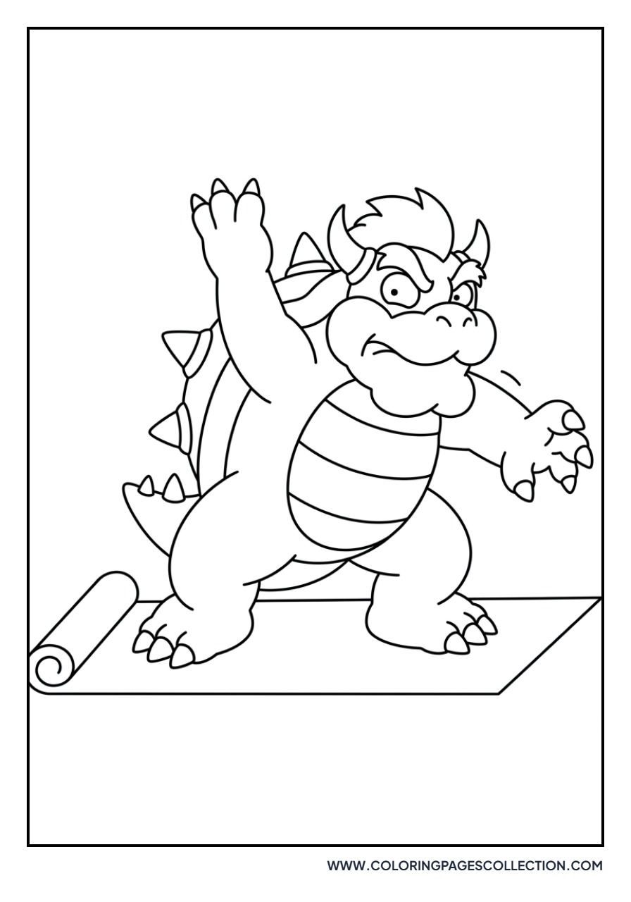 Bowser Doing Yoga