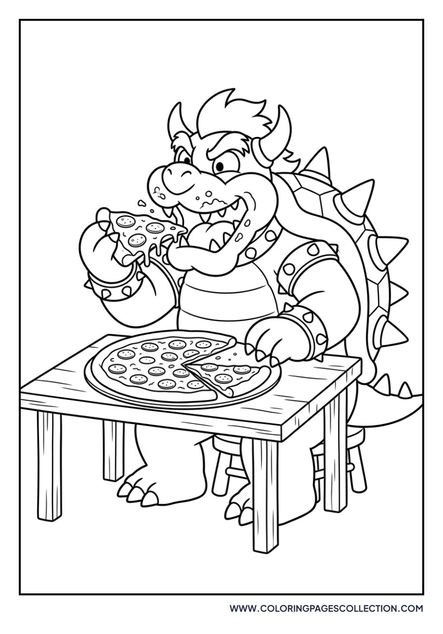 Bowser Eating Pizza