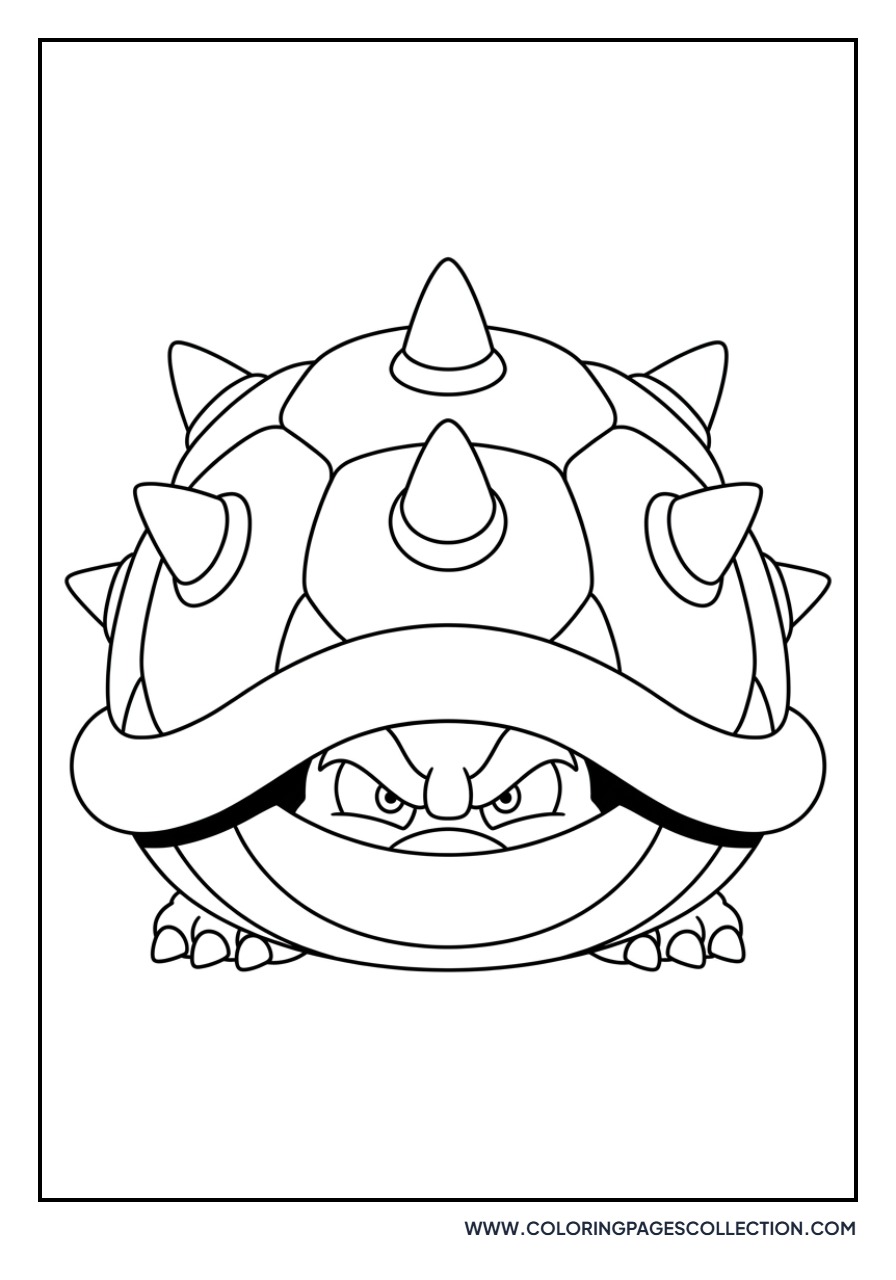 Bowser Hiding in Shell