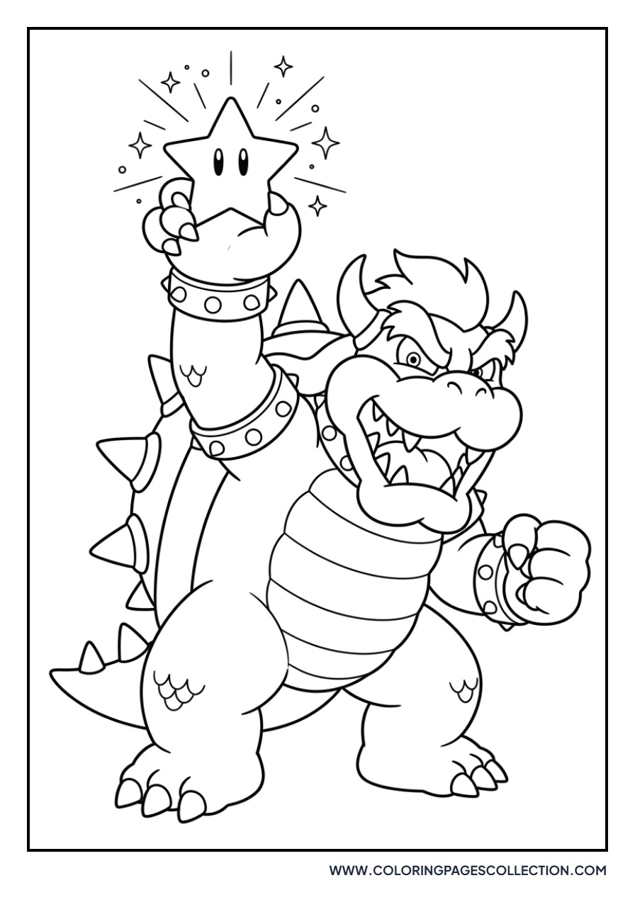 Bowser Holding a Star
