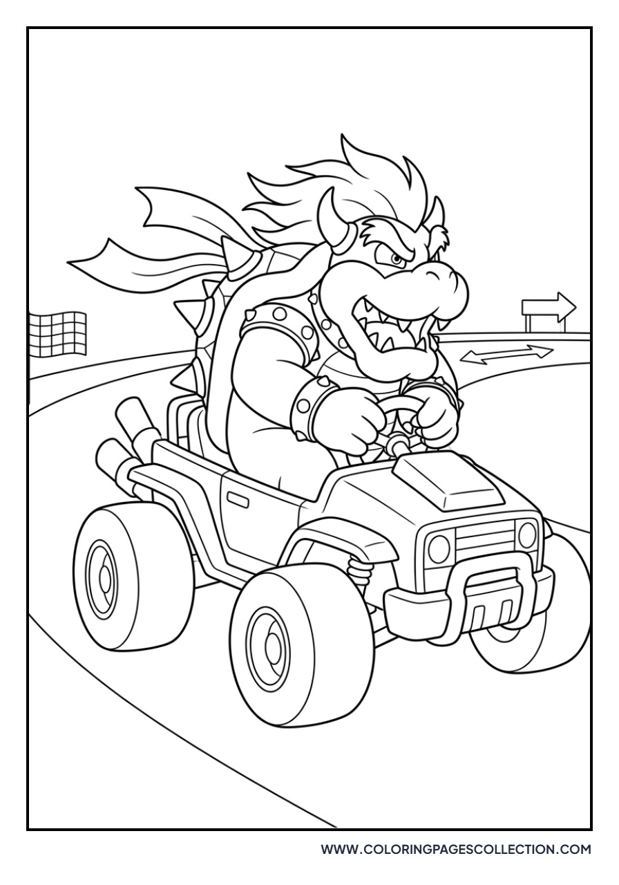 Bowser in Mario Kart