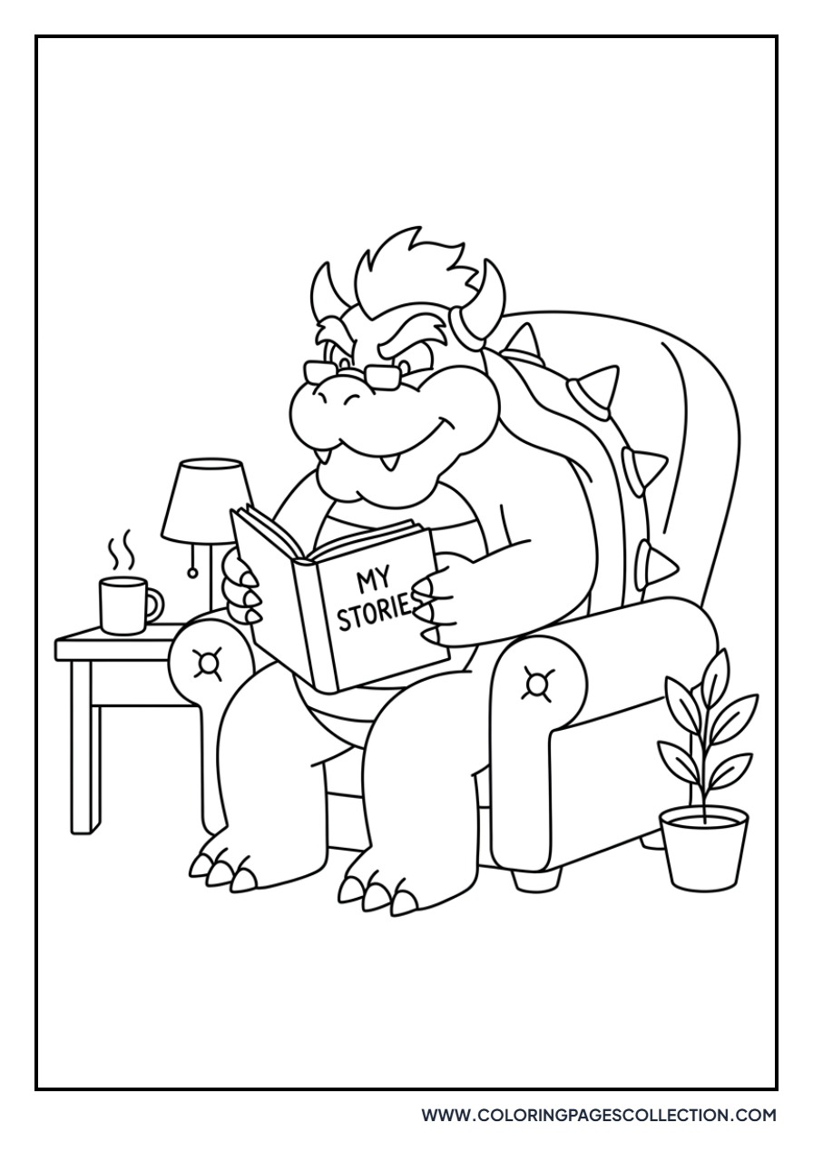 Bowser Reading a Book