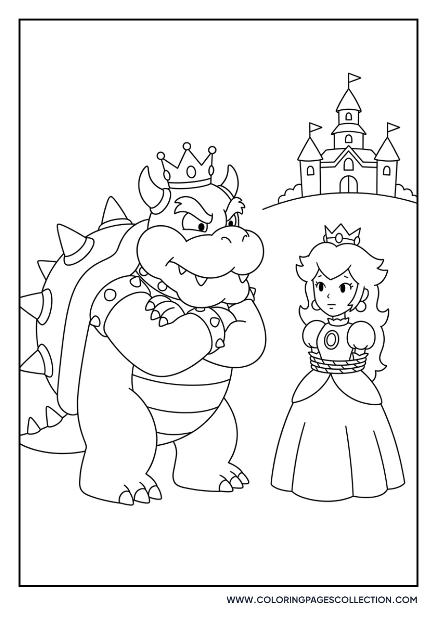 Bowser with Princess Peach