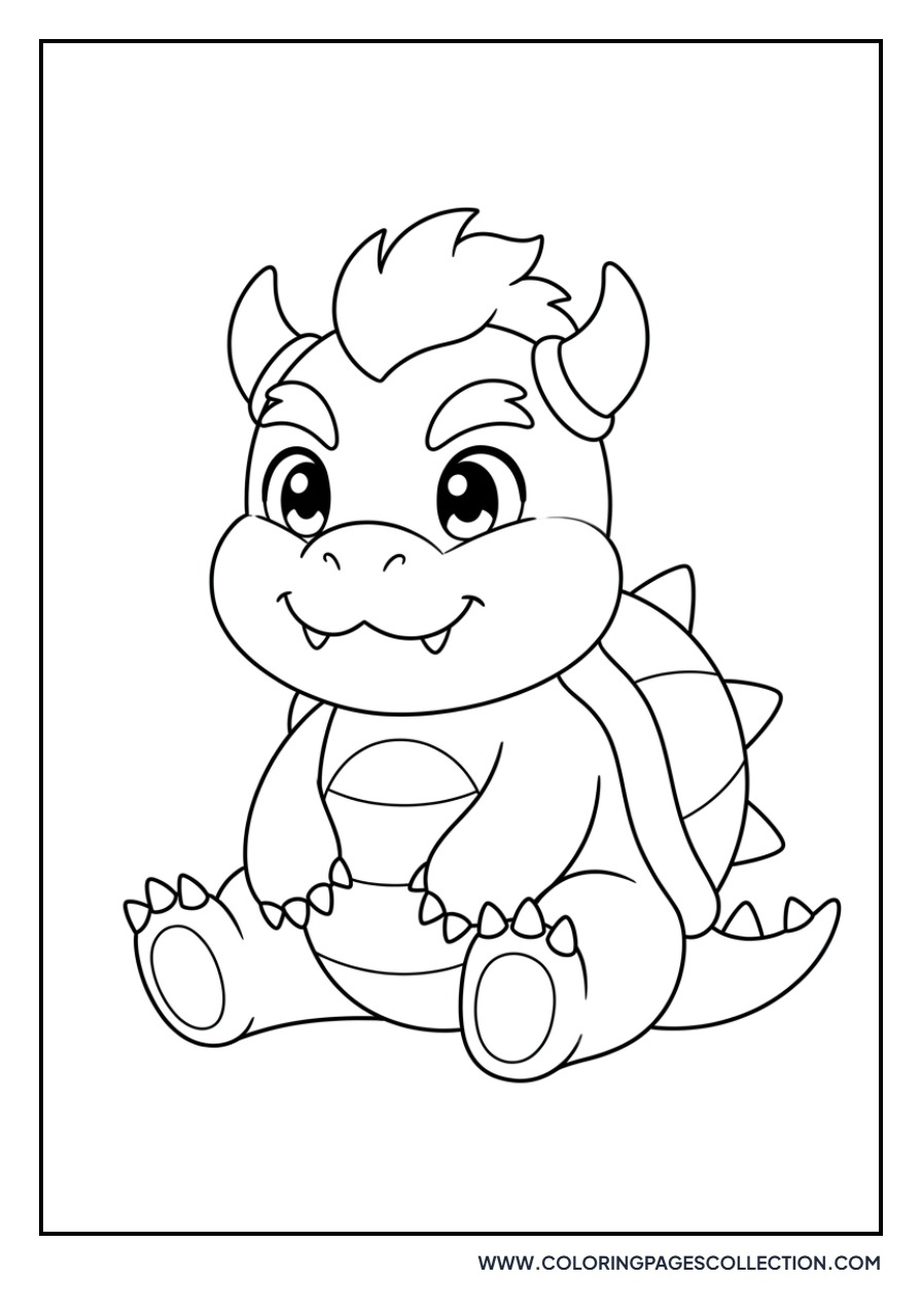 Chibi Bowser Sitting