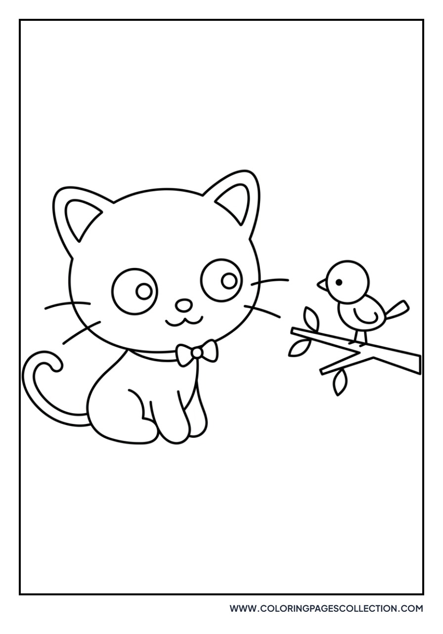 Chococat and a Bird