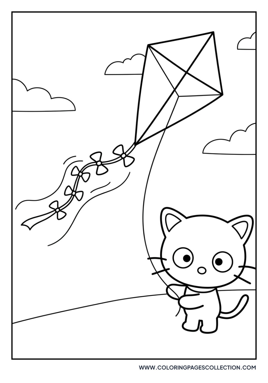 Chococat Flying a Kite