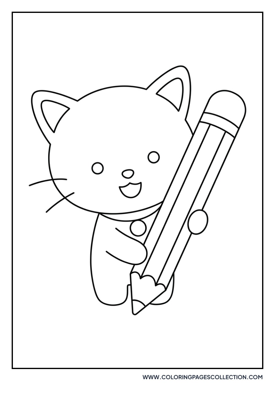 Chococat Holding a Pencil
