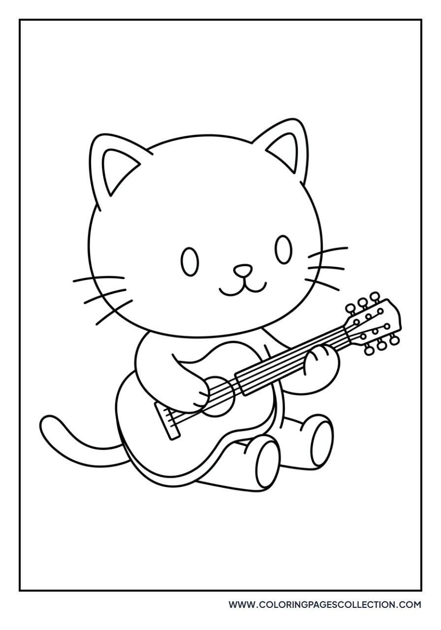 Chococat Playing the Guitar