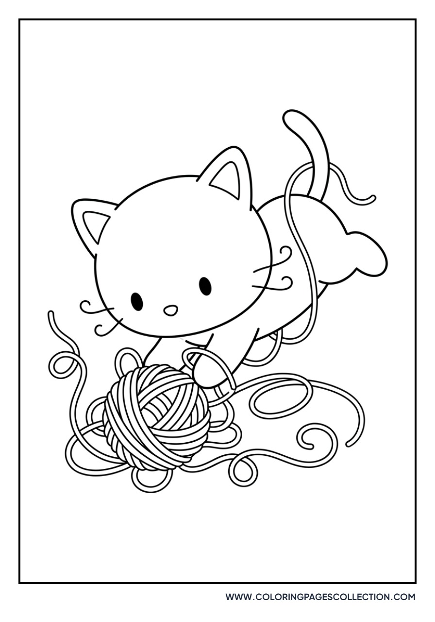 Chococat Playing with Yarn