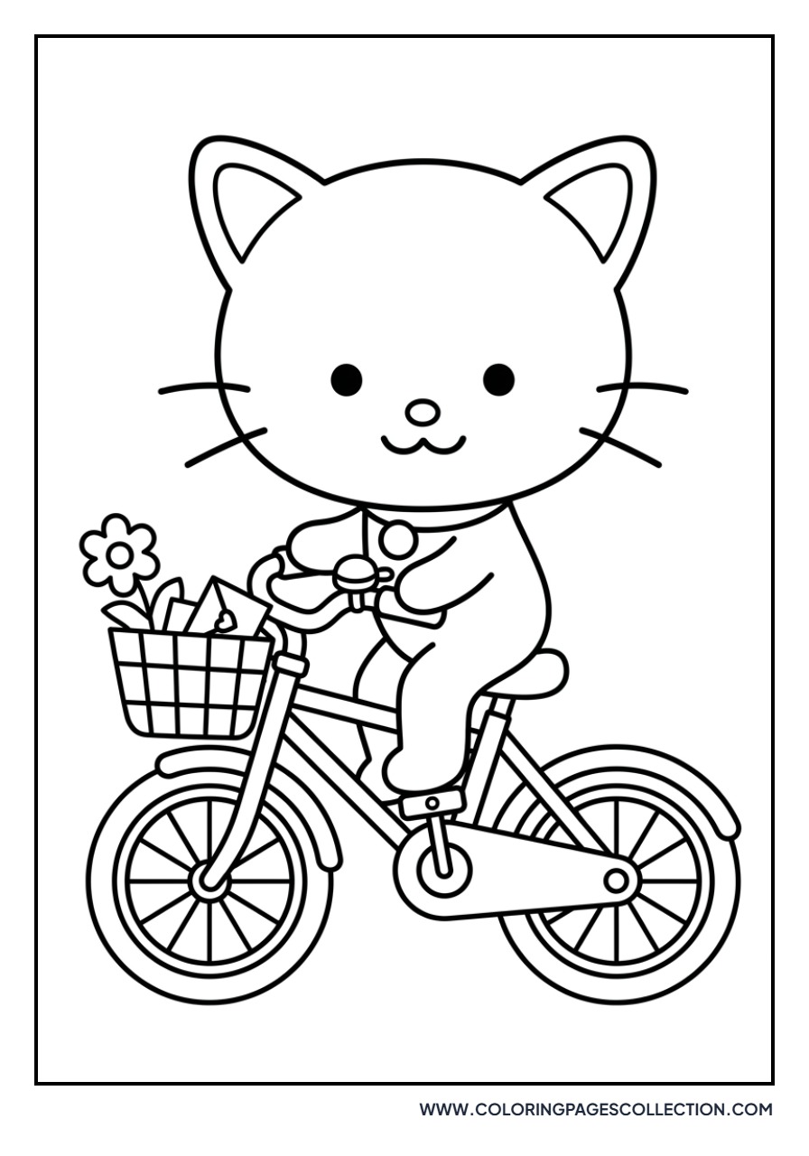 Chococat riding a Bicycle