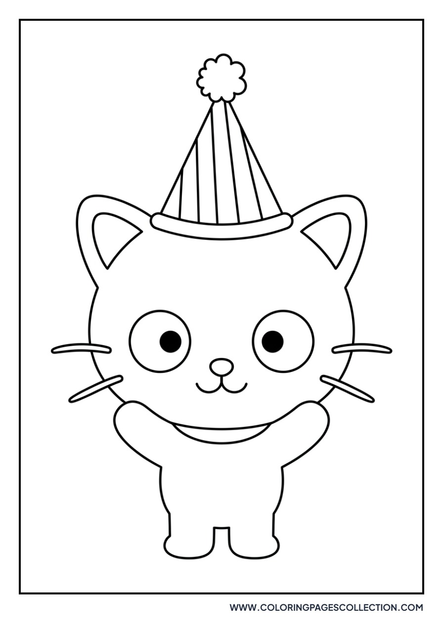 Chococat Wearing a Birthday Hat