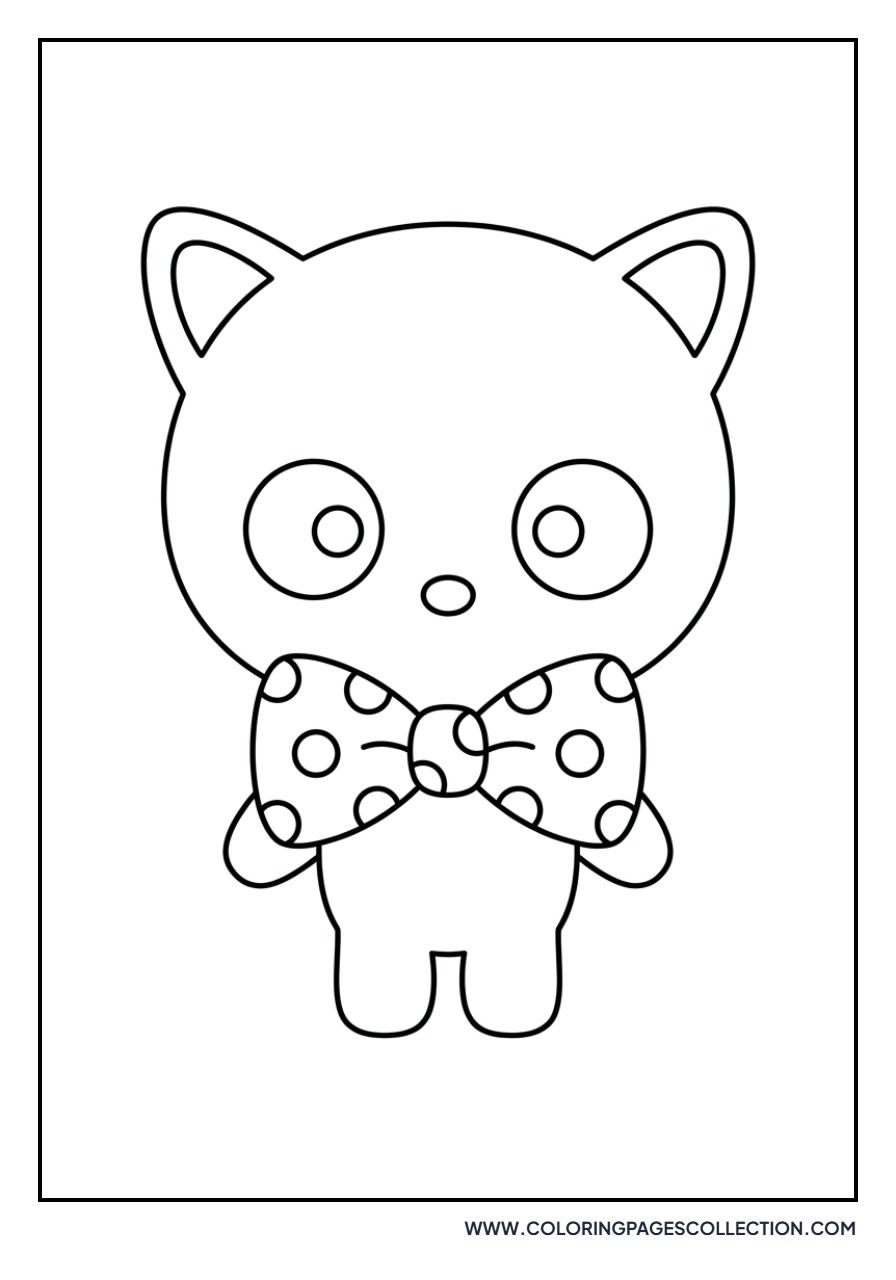 Chococat Wearing a Bow Tie