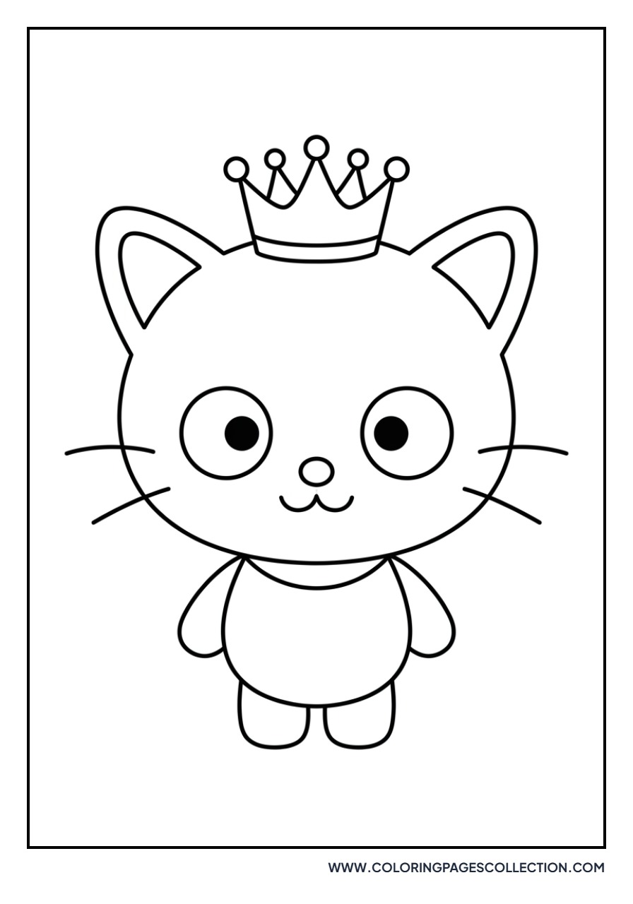 Chococat wearing a Crown