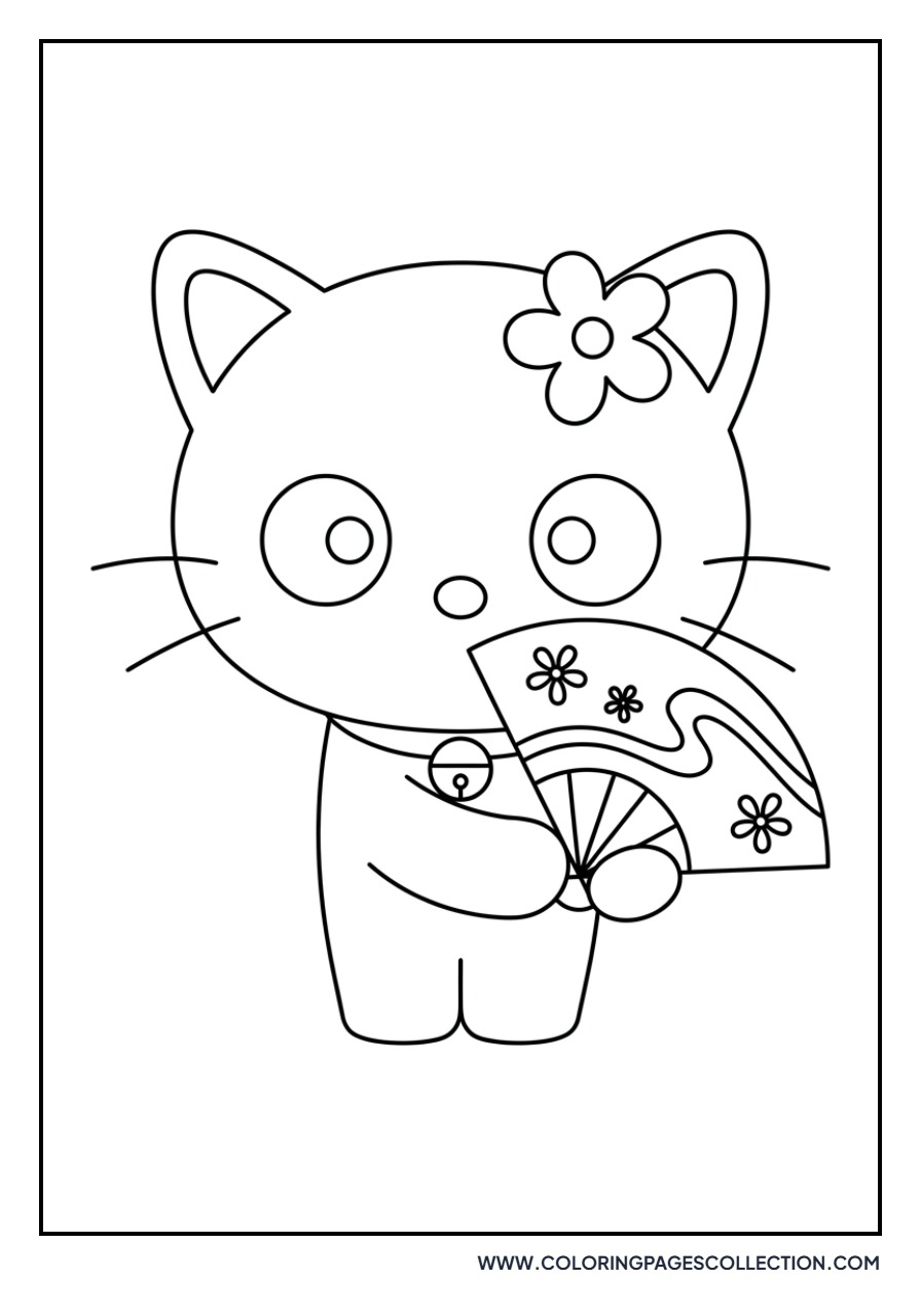 Chococat with a Handheld Fan