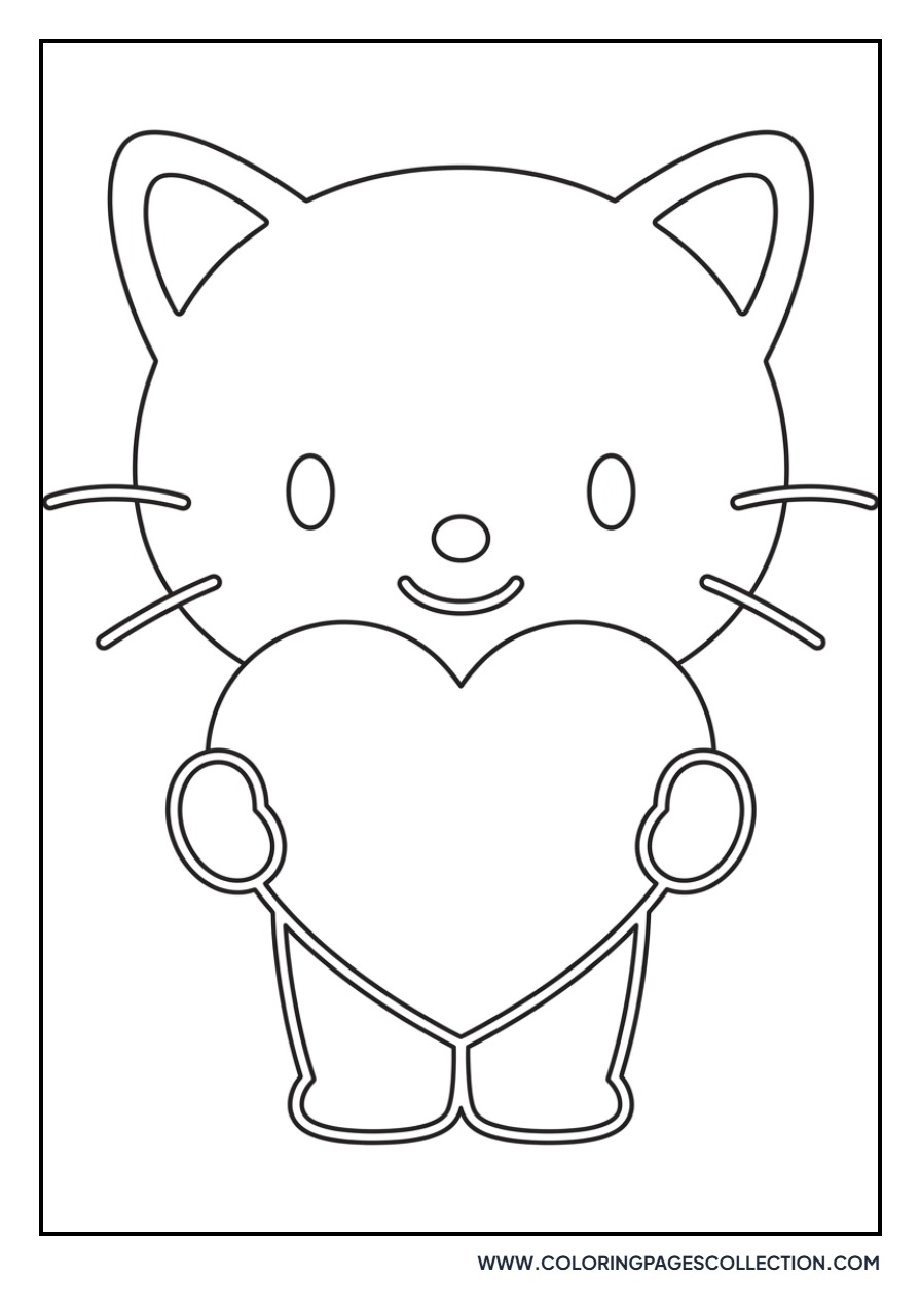 Chococat with a Huge Heart