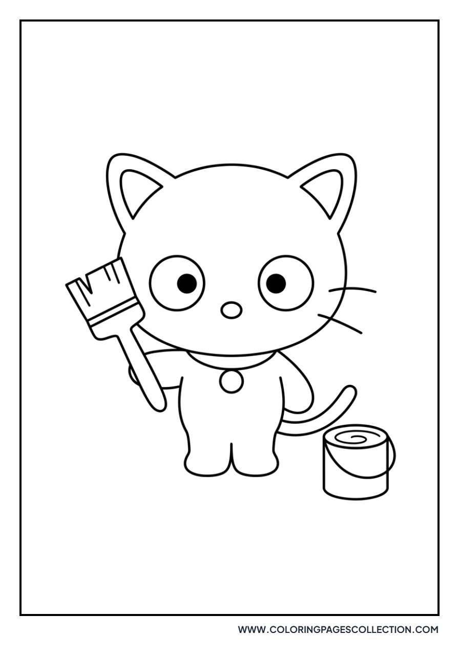 Chococat with a Paintbrush