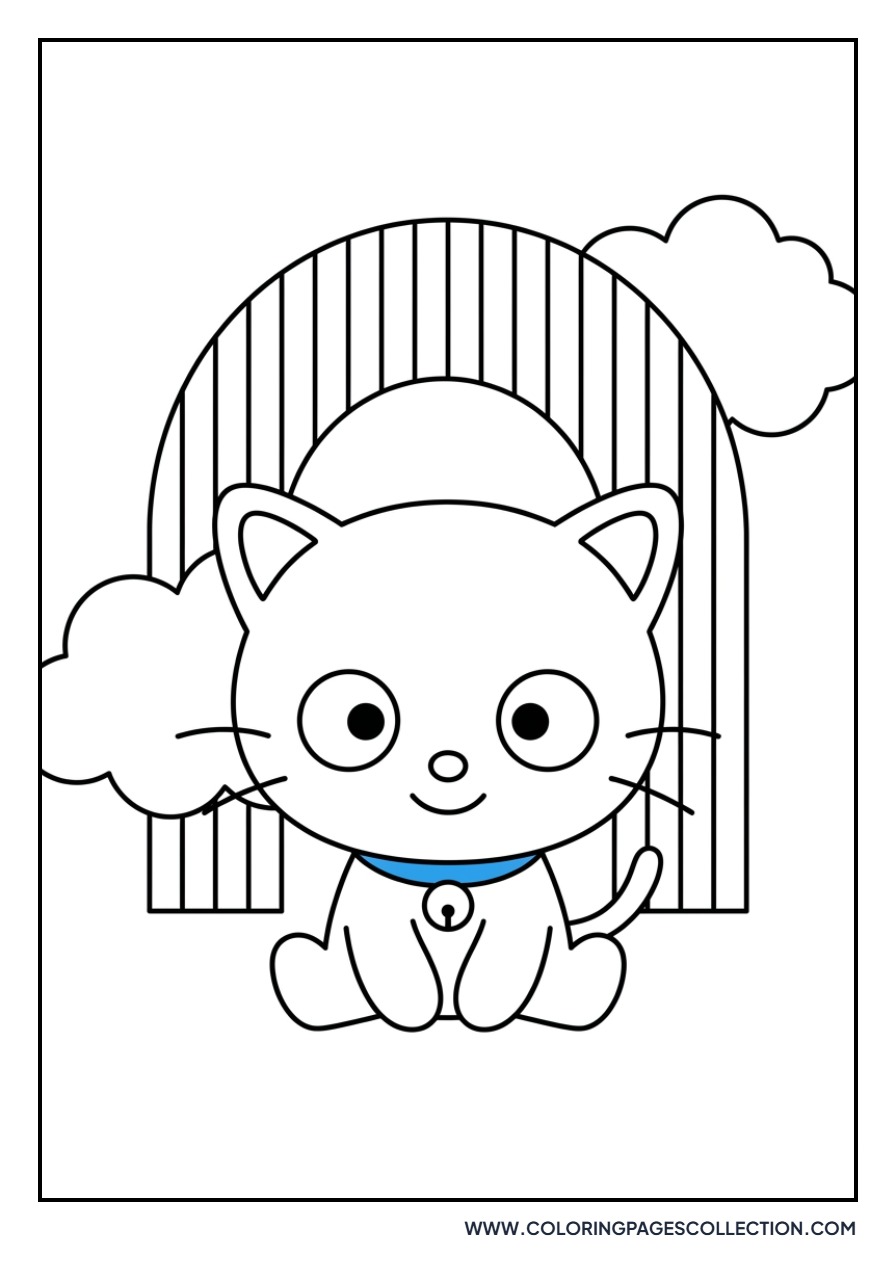 Chococat with a Rainbow