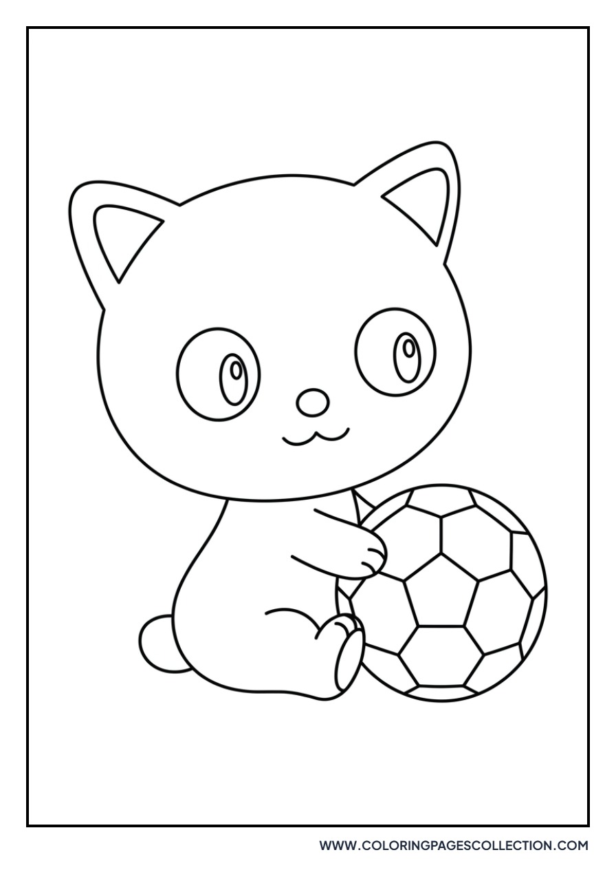 Chococat with a Soccer Ball