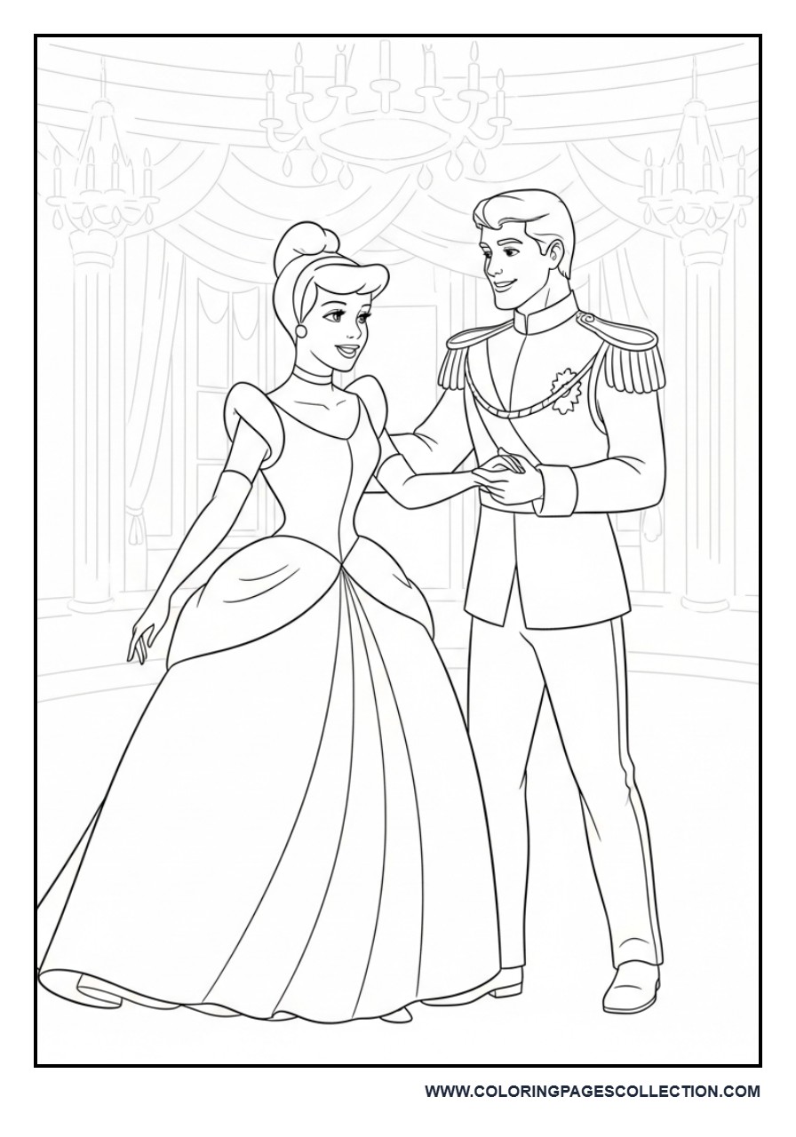 Cinderella and Prince Dancing