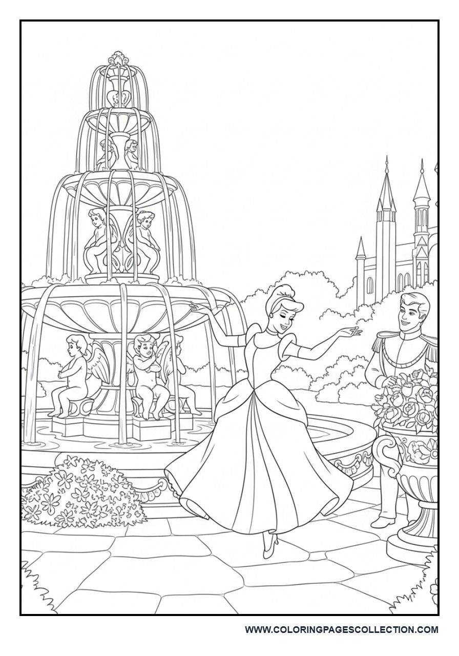 Cinderella and the Royal Fountain Dance