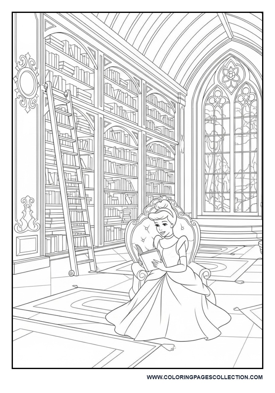 Cinderella at the Castle Library