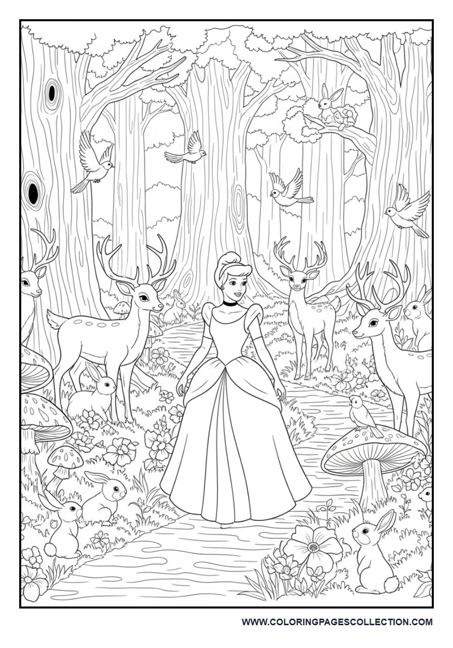 Cinderella Exploring an Enchanted Forest