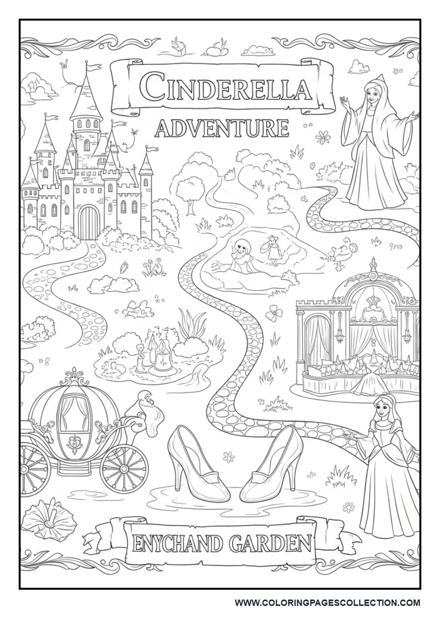 Cinderella Fairy Tale Adventure Map