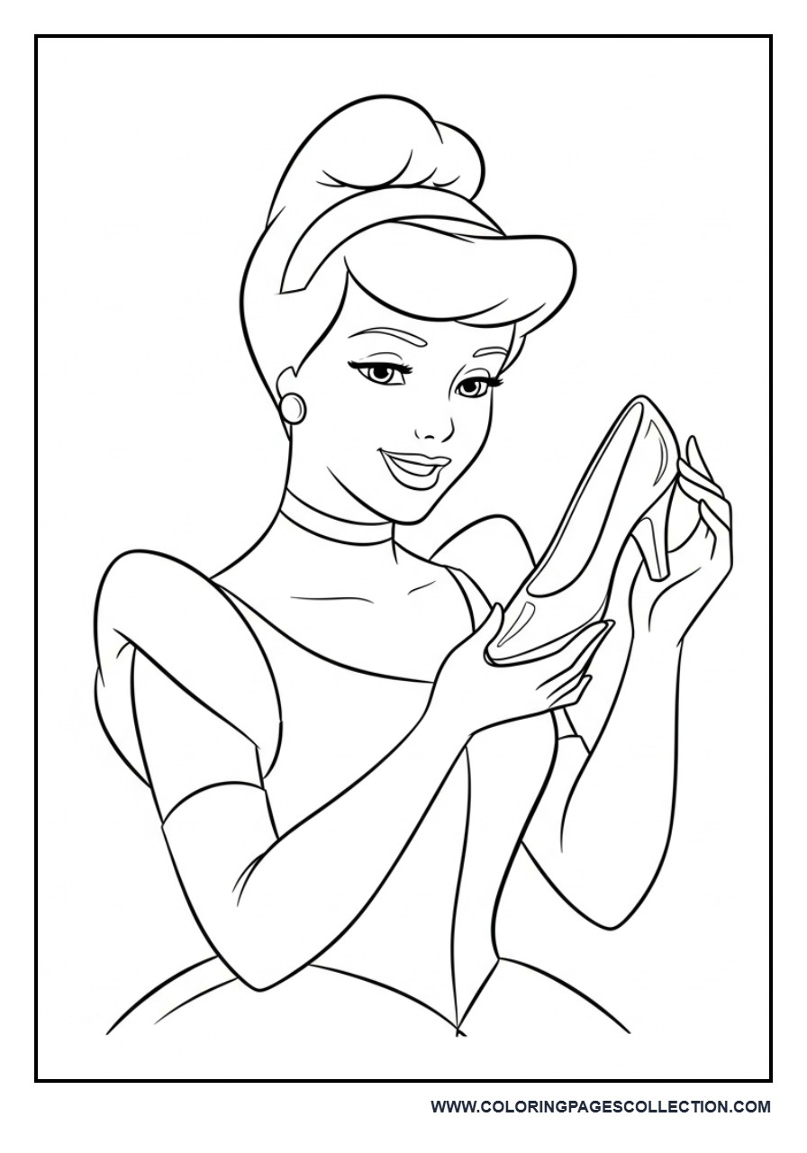 Cinderella Holding Glass Slipper