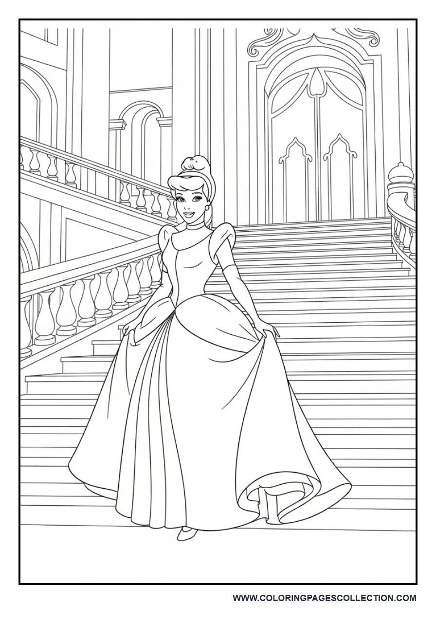 Cinderella on Palace Stairs