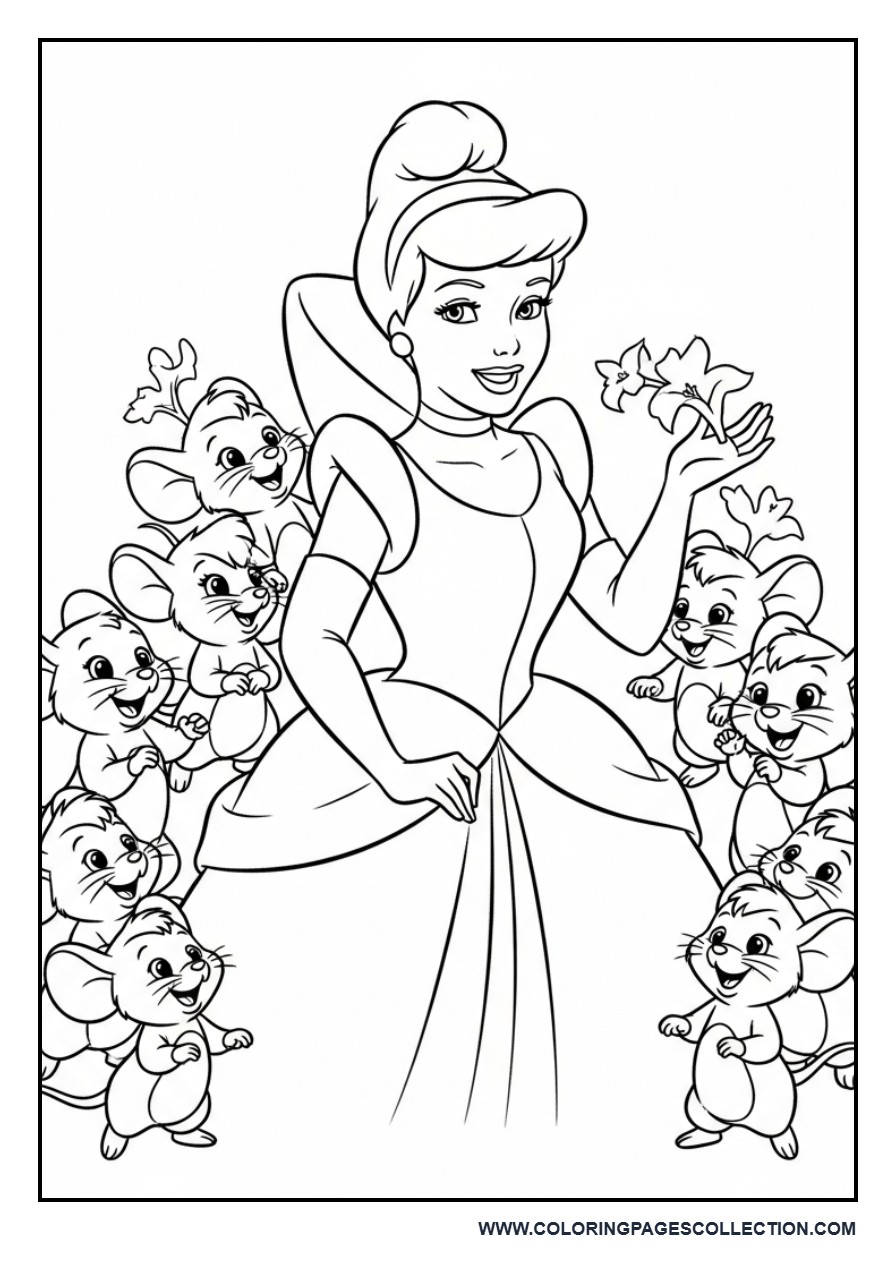 Cinderella with Mouse Friends
