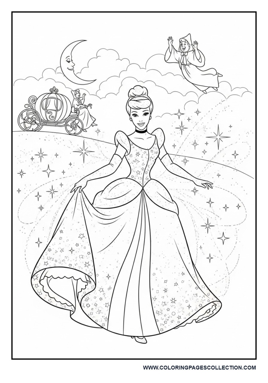 Detailed Cinderella Transformation Scene