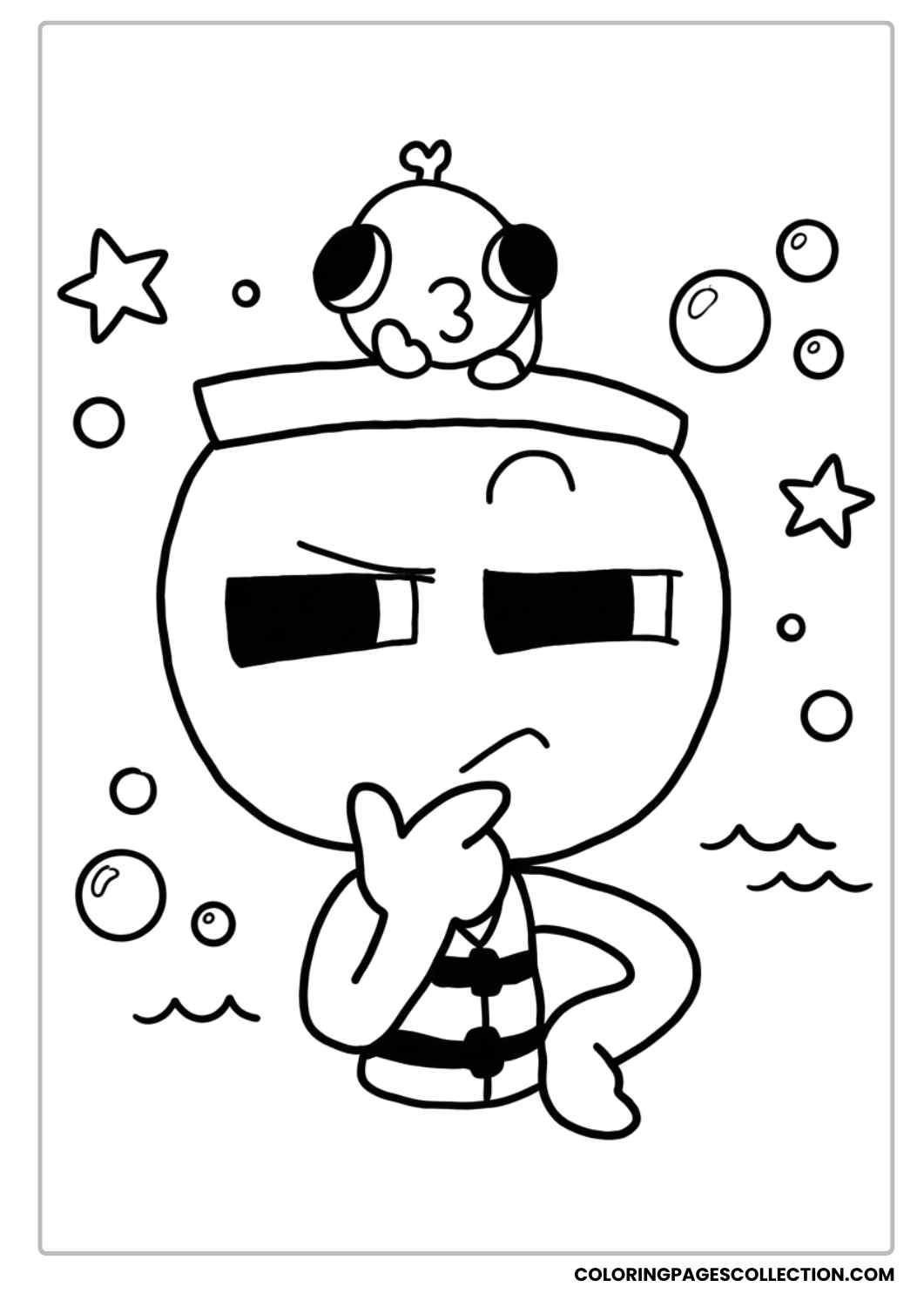finn 2 Dandy’s World Coloring Pages