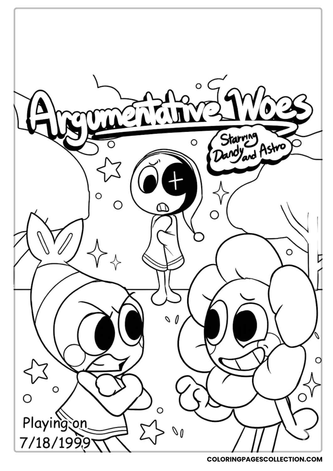 Holloway Haunting Starring Gourdy and Dandy Dandy’s World Coloring Pages